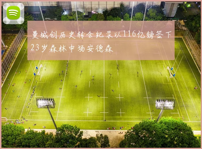 曼城创历史转会纪录以116亿镑签下23岁森林中场安德森